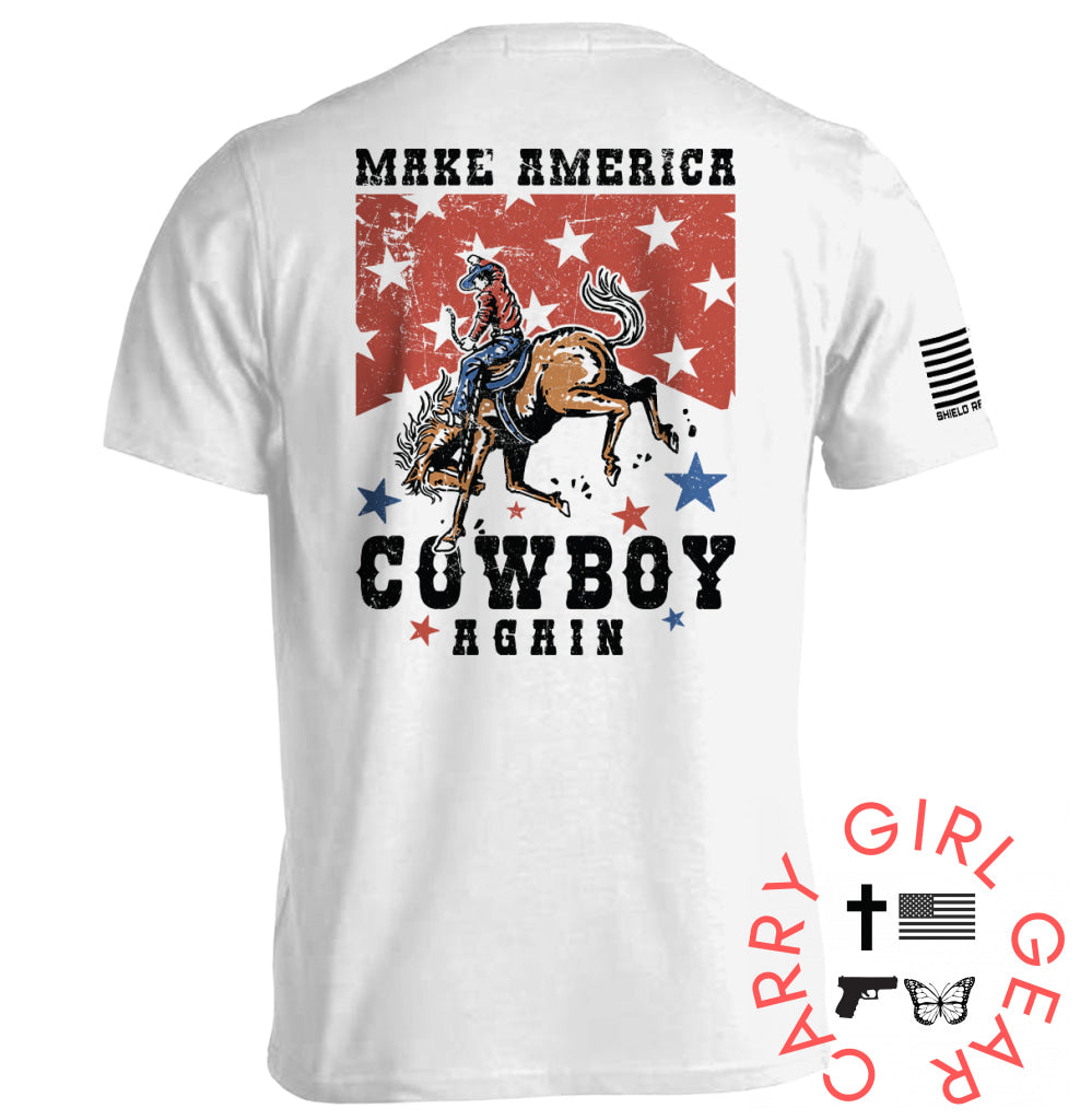 Make America Cowboy Again White / S Tee Nc - Apparel