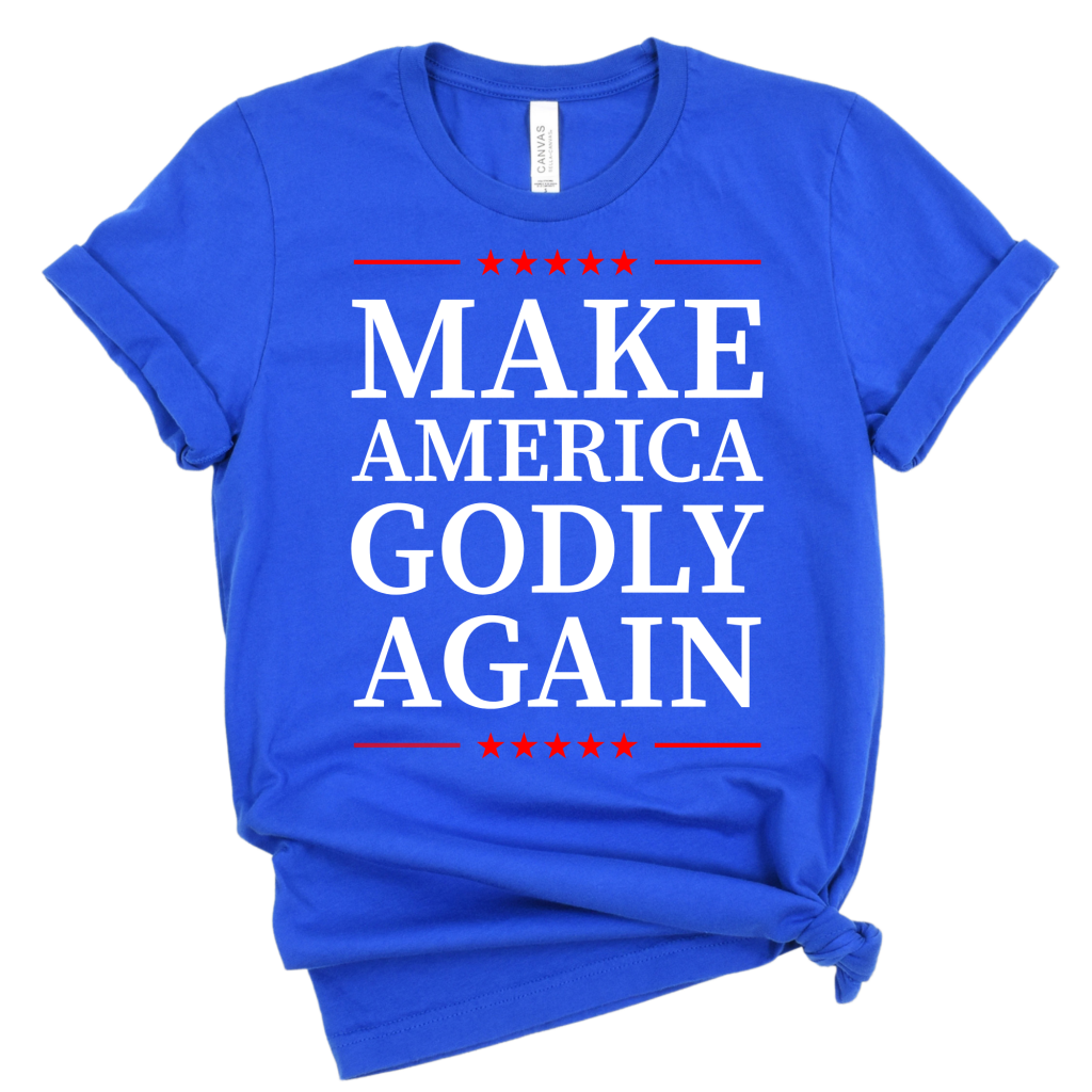 MAKE AMERICA GODLY AGAIN TEE ROYAL BLUE / XS T-Shirts