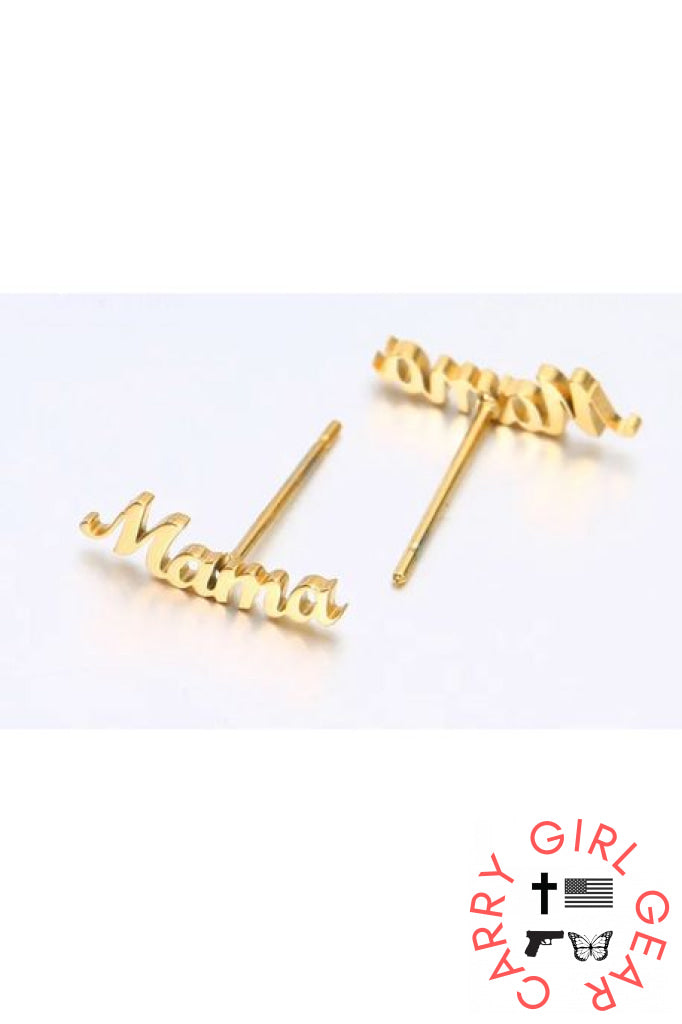 Mama 18k gold earrings