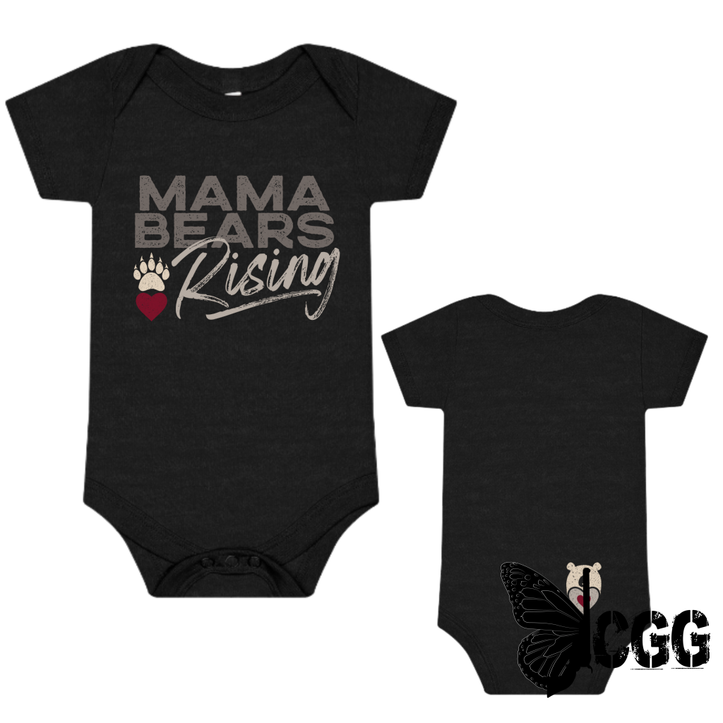 MAMA BEAR RISING BABY CUB Onesie 3-6 months / BLACK / YOUTH CGG PERFECT TEE