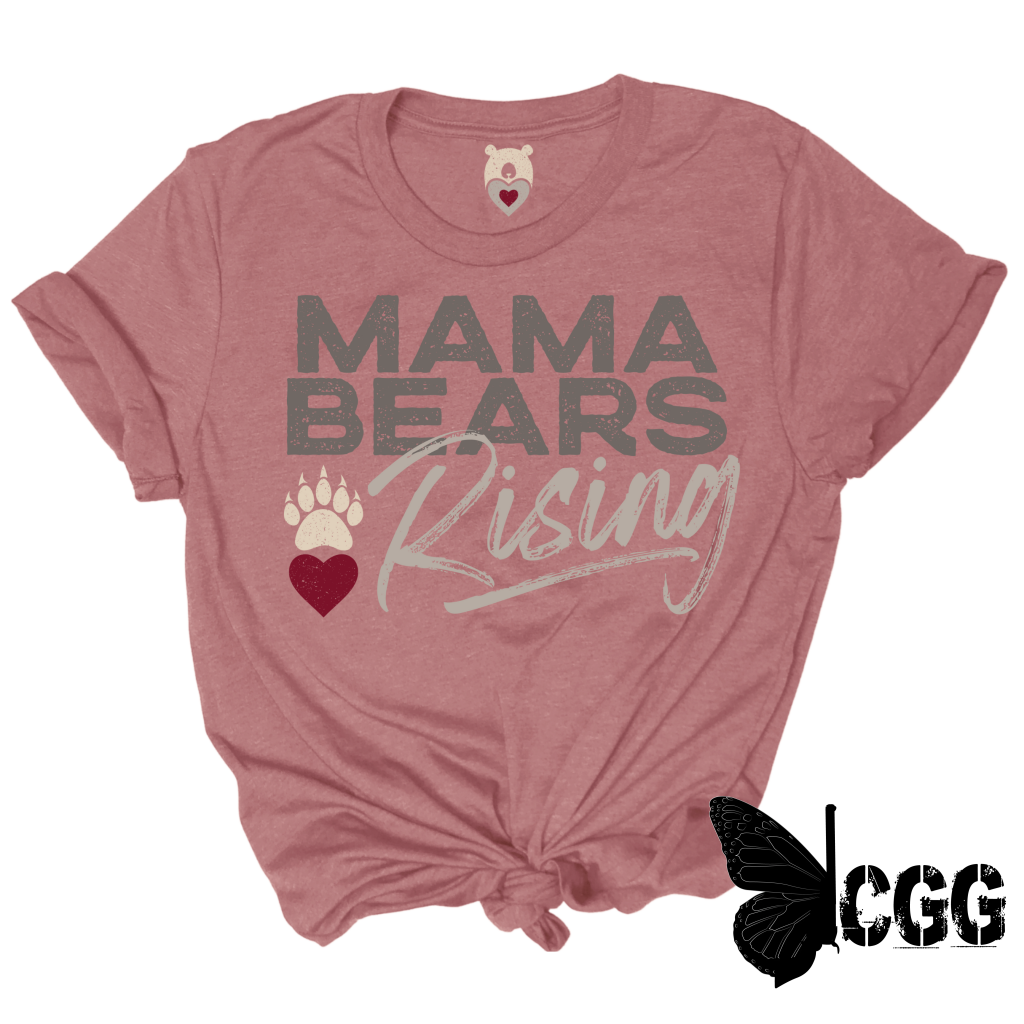 MAMA BEAR RISING Tee XS / MAUVE / UNISEX CUT CGG PERFECT TEE