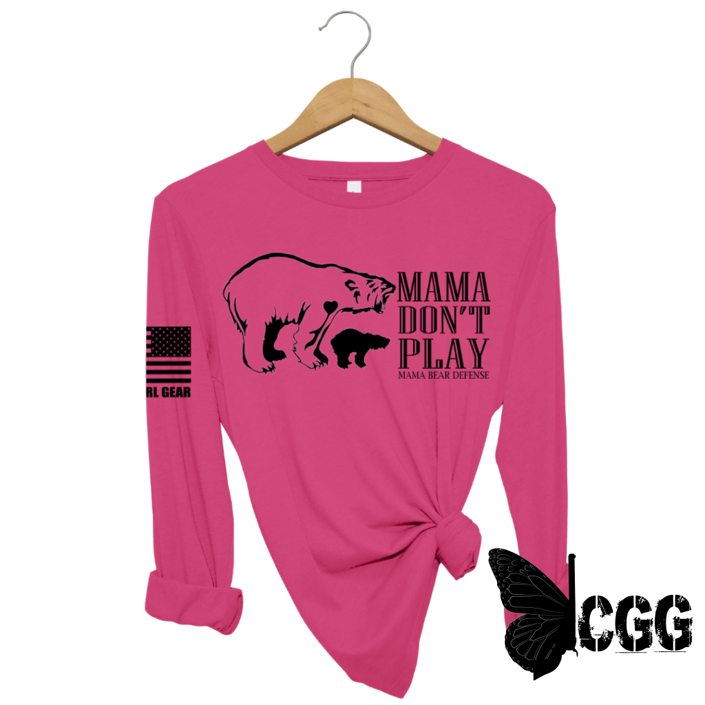Mama Dont Play Long Sleeve Berry / Xs