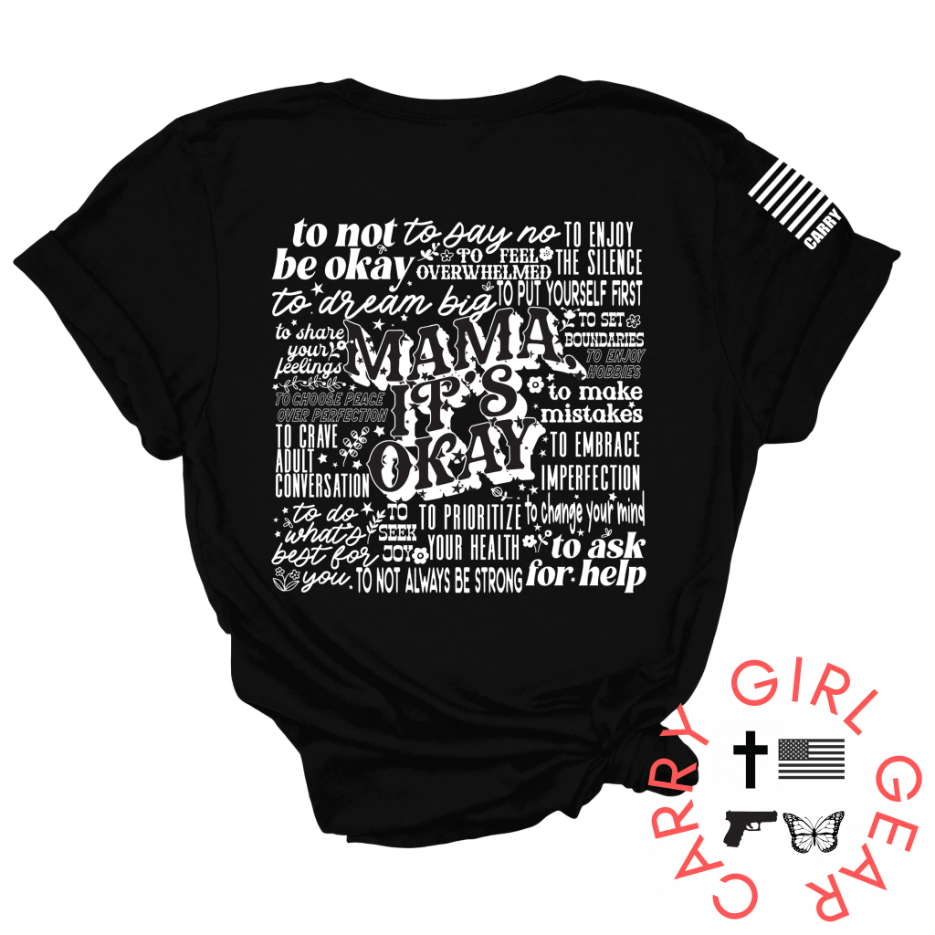 Mama It’s Okay Tee Xs / Black Unisex Cut Cgg Perfect Tee