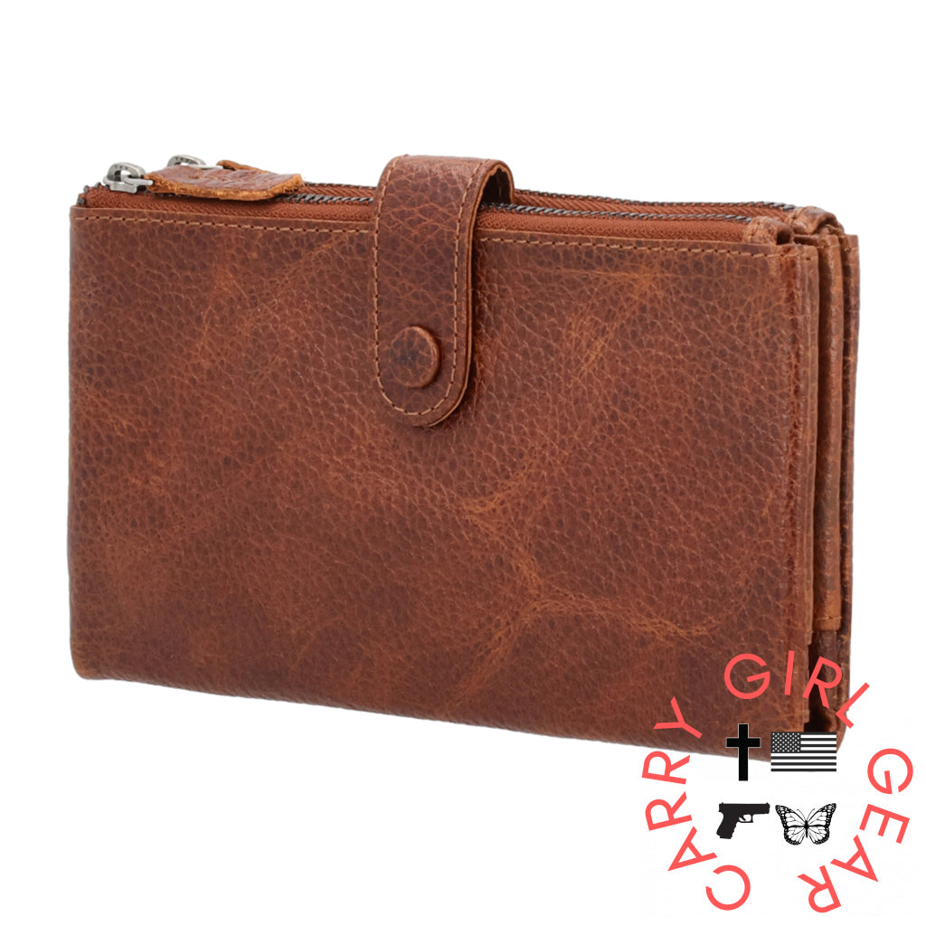 Maya Slim Rfid Leather Wallet By Lady Conceal