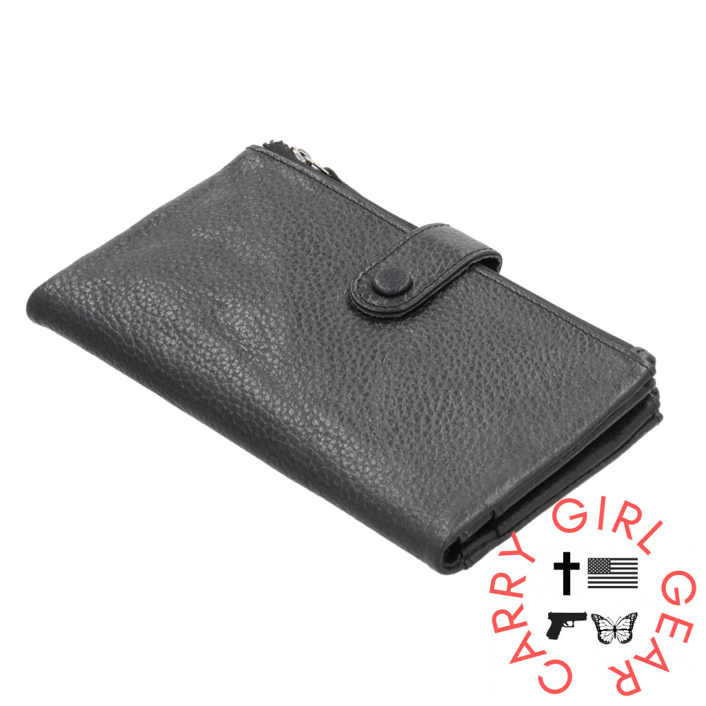 Maya Slim Rfid Leather Wallet By Lady Conceal