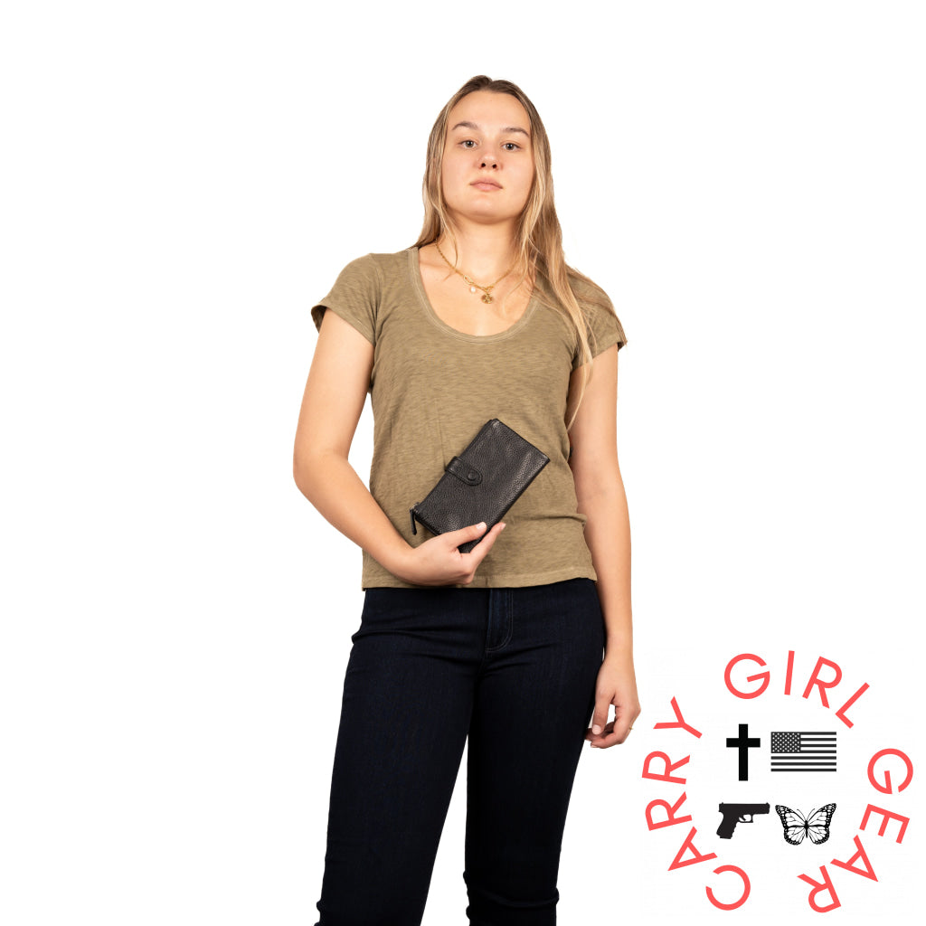 Maya Slim Rfid Leather Wallet By Lady Conceal