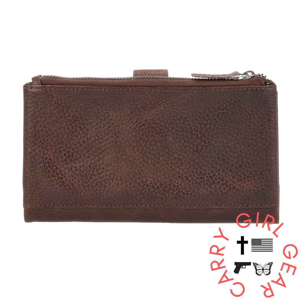 Maya Slim Rfid Leather Wallet By Lady Conceal