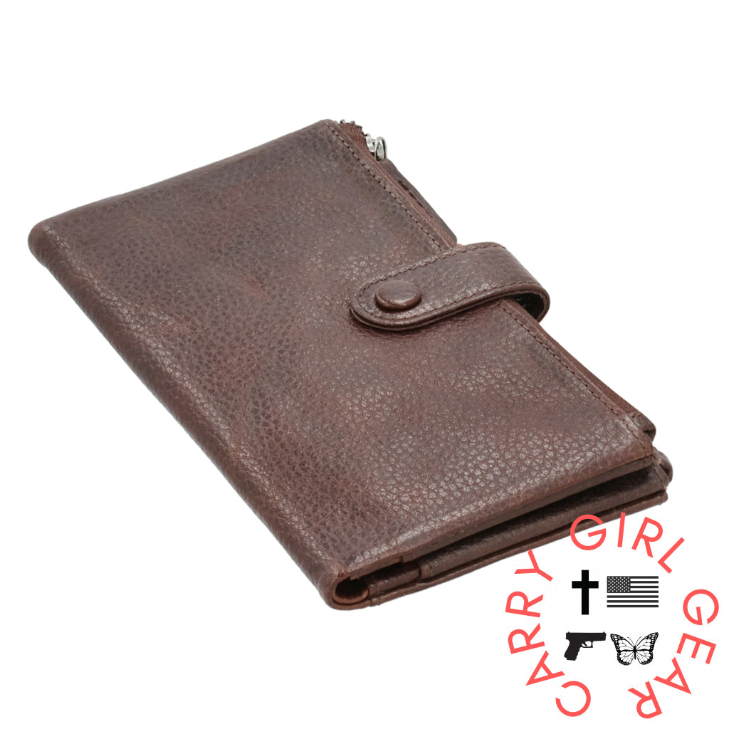 Maya Slim Rfid Leather Wallet By Lady Conceal