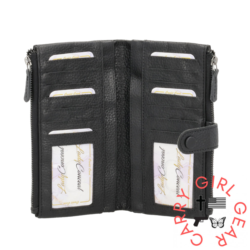 Maya Slim Rfid Leather Wallet By Lady Conceal