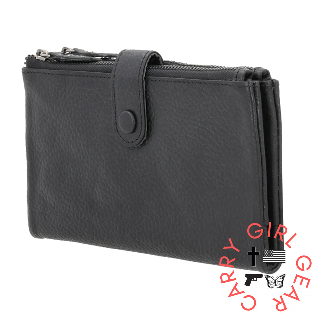 Maya Slim Rfid Leather Wallet By Lady Conceal