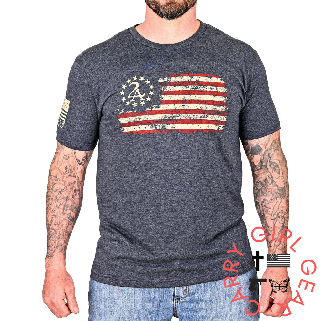 Men’s 2A Betsy Ross Flag Patriotic T-Shirt