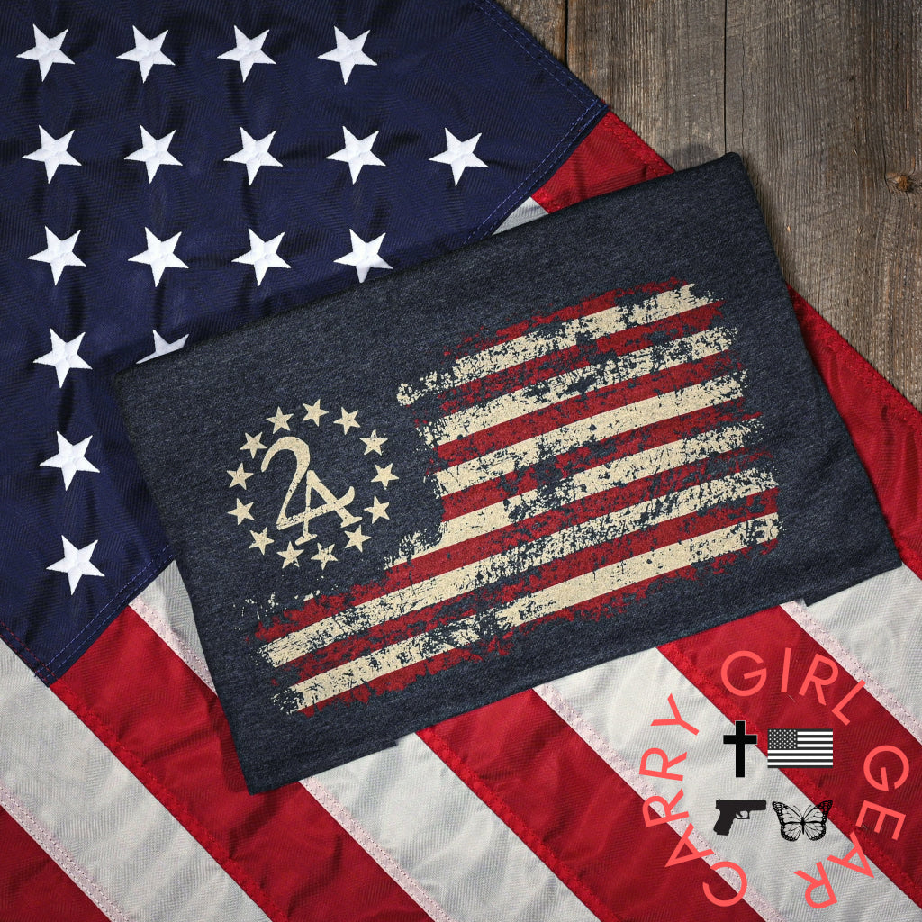 Men’s 2A Betsy Ross Flag Patriotic T-Shirt