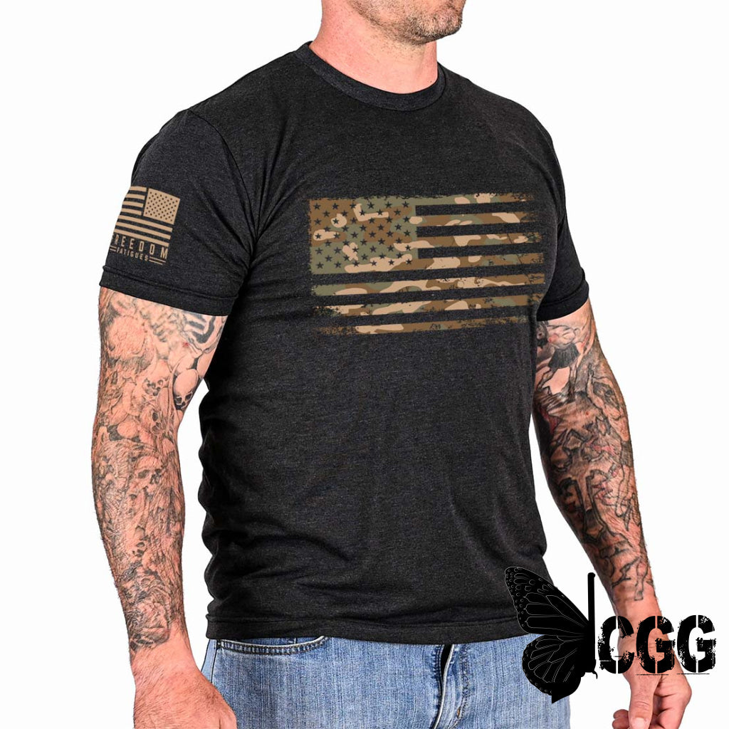 Men’s Camo American Flag Patriotic T-Shirt