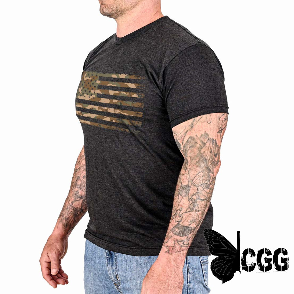 Men’s Camo American Flag Patriotic T-Shirt