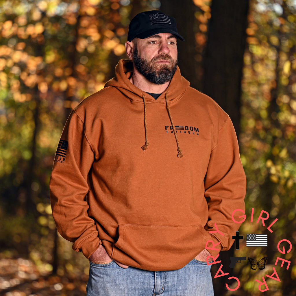 Men’s Heavyweight Oversized American Flag Patriotic Hoodie Sweatshirt