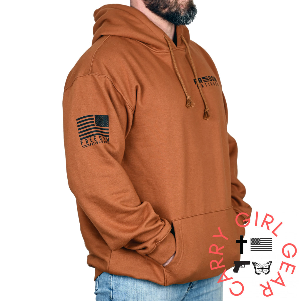 Men’s Heavyweight Oversized American Flag Patriotic Hoodie Sweatshirt