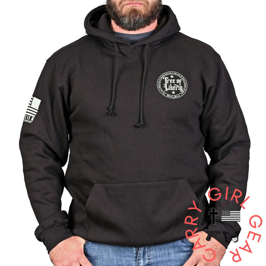Men’s Heavyweight Oversized Tree Of Liberty Patriotic Hoodie Sweatshirt