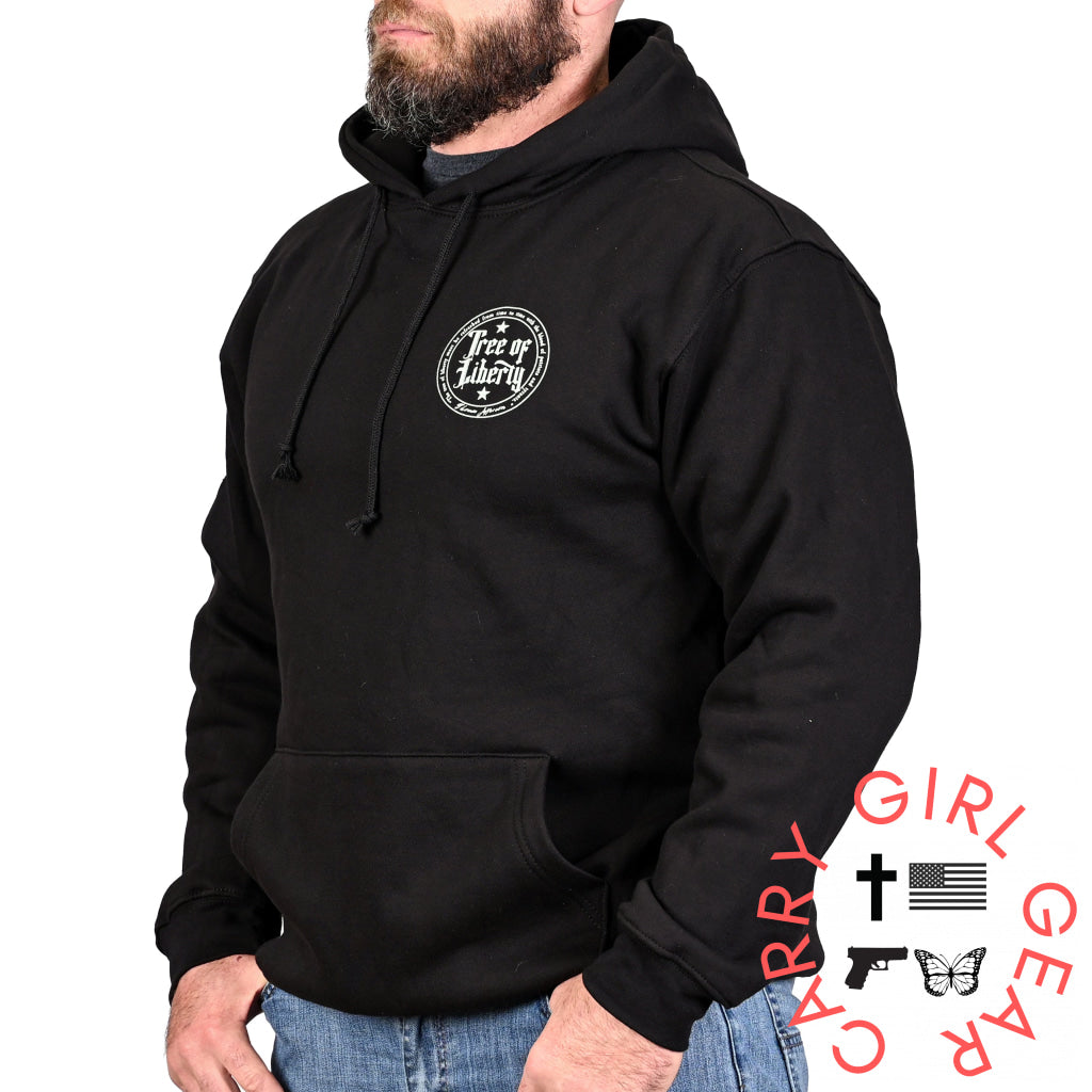 Men’s Heavyweight Oversized Tree Of Liberty Patriotic Hoodie Sweatshirt