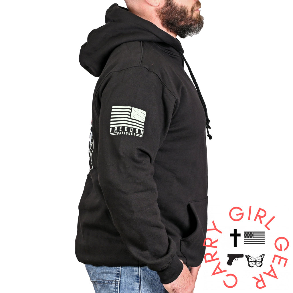 Men’s Heavyweight Oversized Tree Of Liberty Patriotic Hoodie Sweatshirt