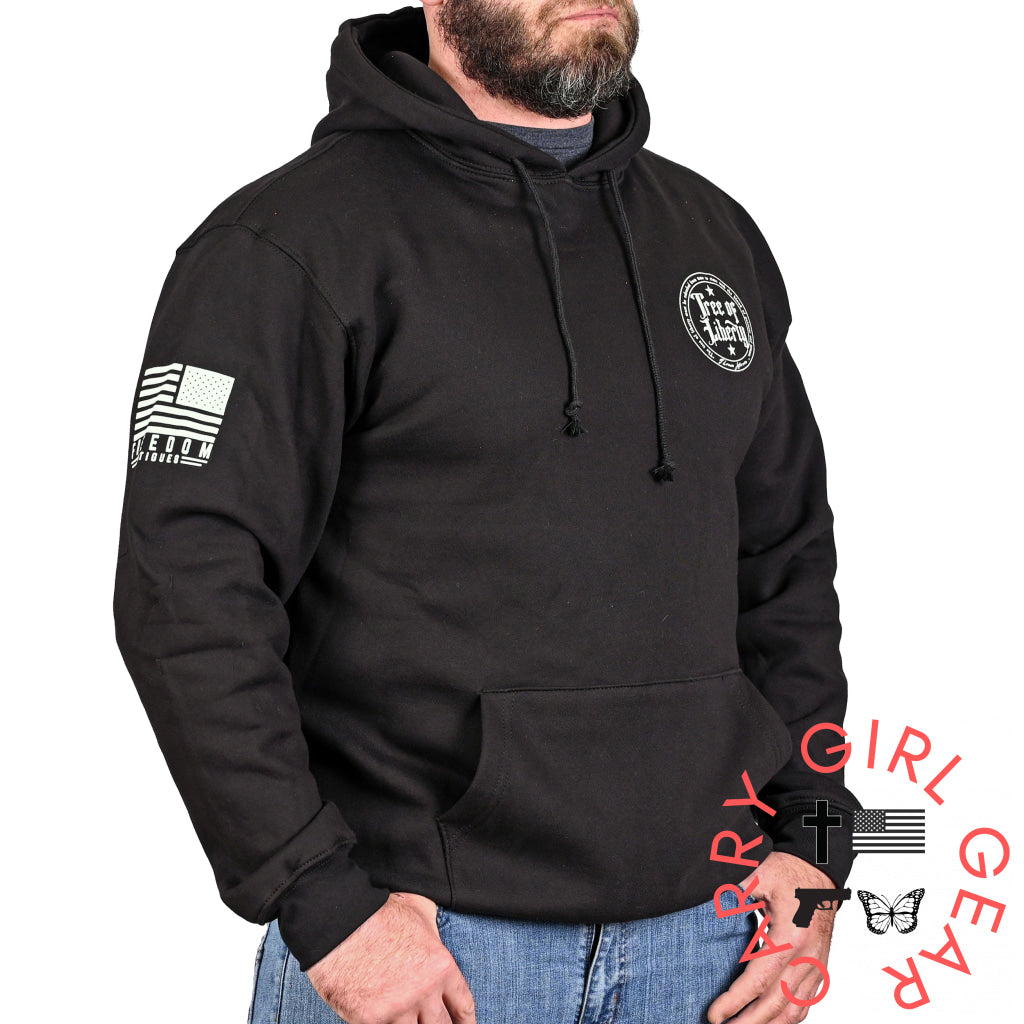 Men’s Heavyweight Oversized Tree Of Liberty Patriotic Hoodie Sweatshirt