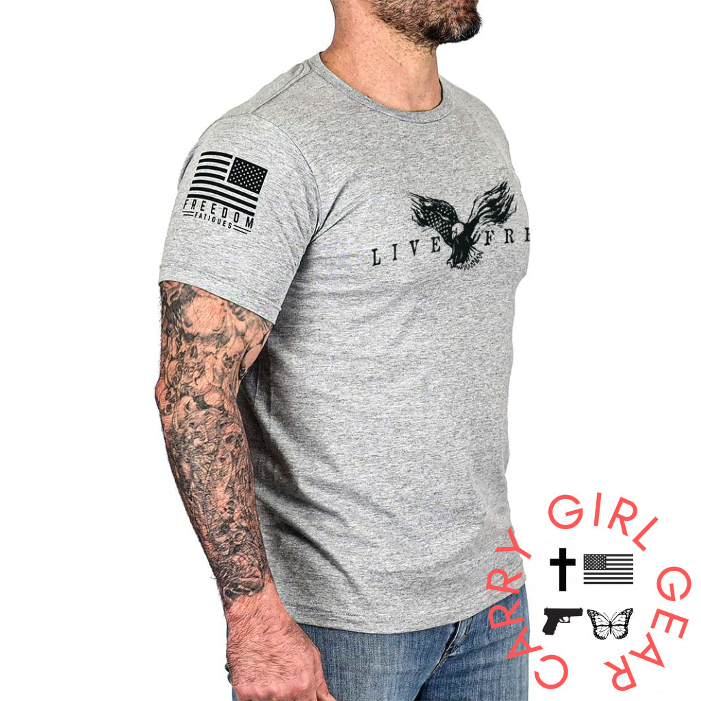 Men’s Live Free Patriotic T-Shirt T-Shirt