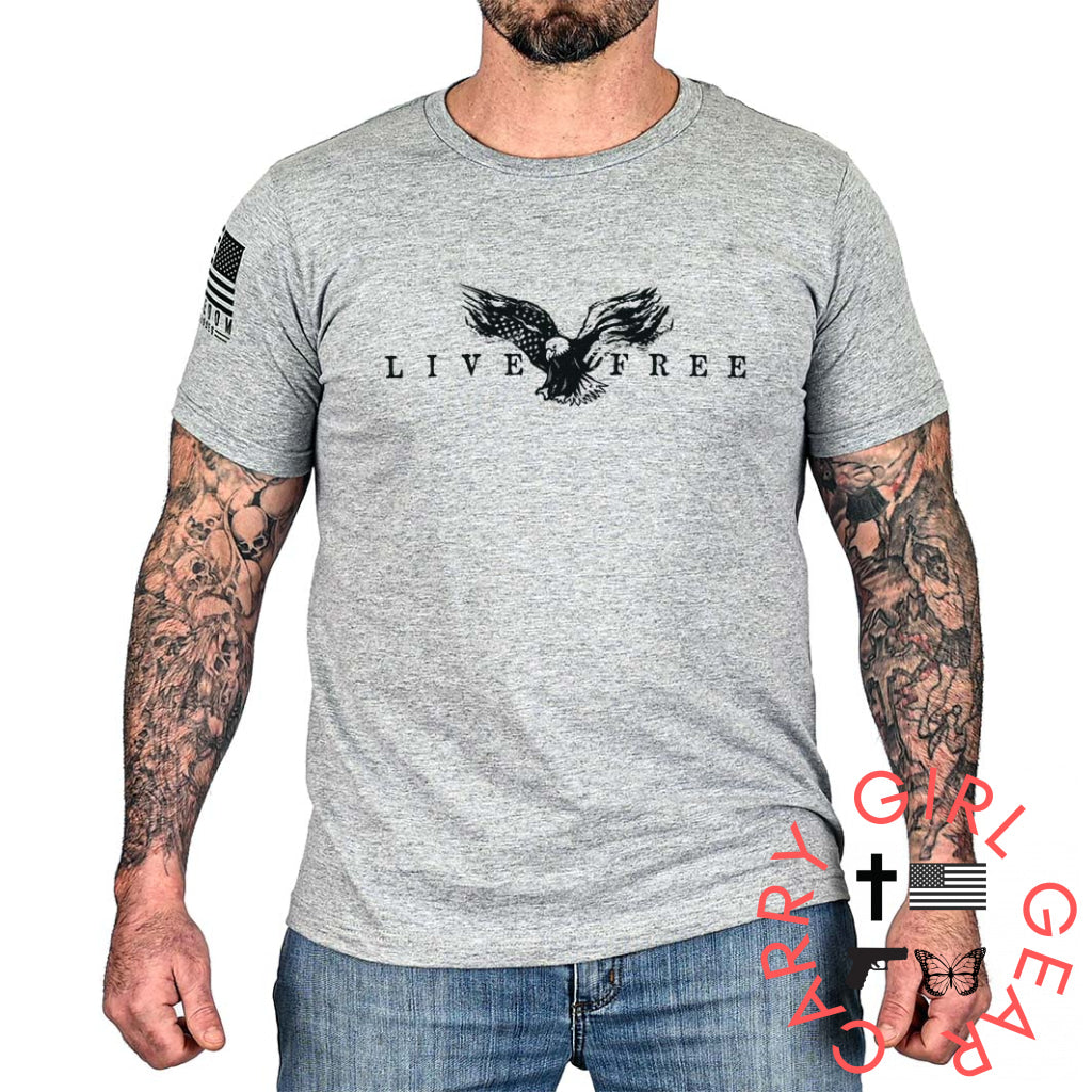Men’s Live Free Patriotic T-Shirt T-Shirt