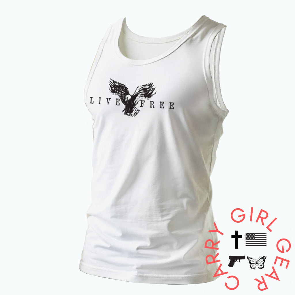 Men’s Live Free Patriotic Tank Top Tank