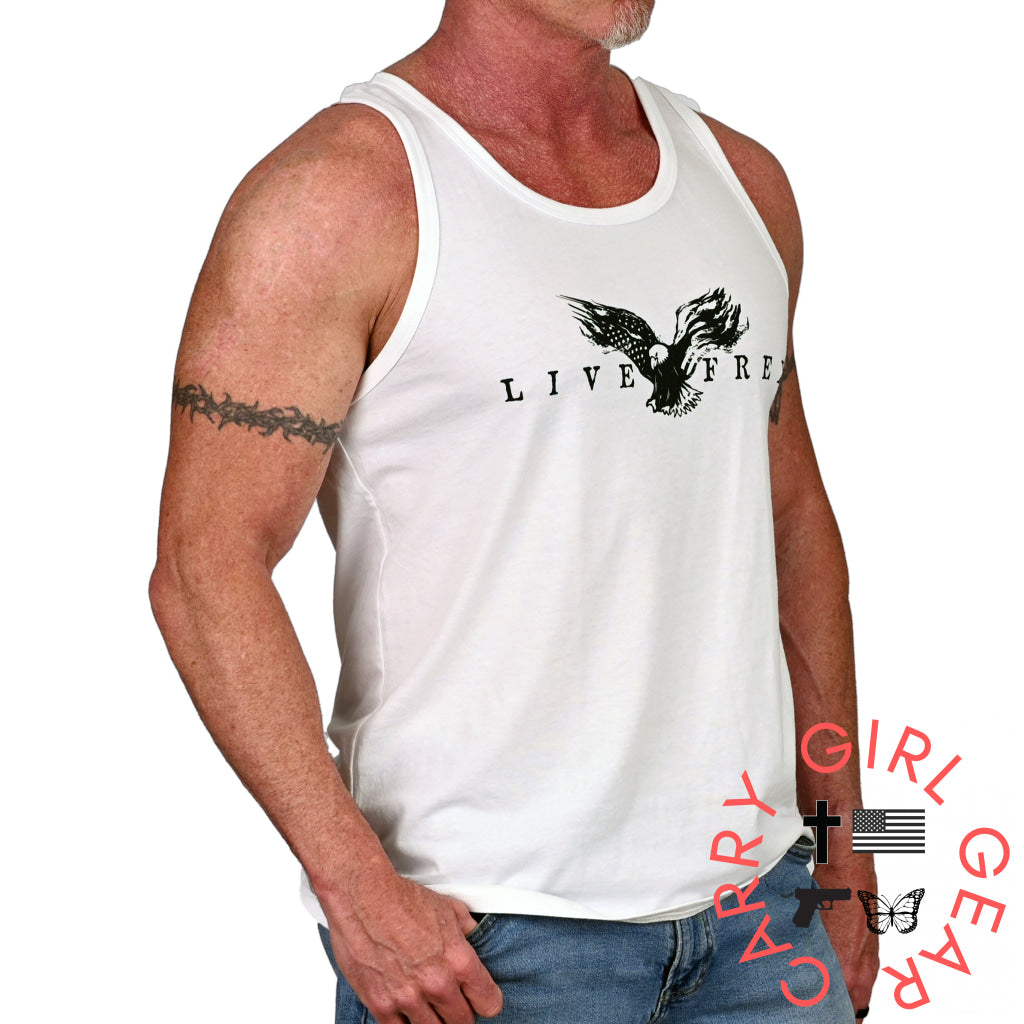 Men’s Live Free Patriotic Tank Top Tank
