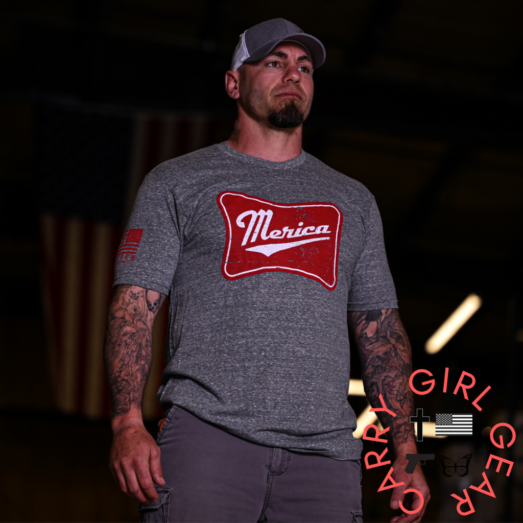 Men’s ‘Merica Patriotic T-Shirt Xs