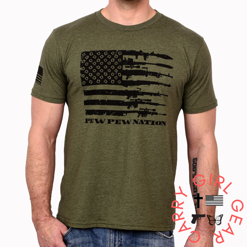 Men’s Red White & Pew Patriotic T-Shirt