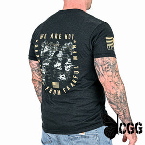 Men’s We Are Not Descended From Fearful Men Patriotic T-Shirt - Heather Black S