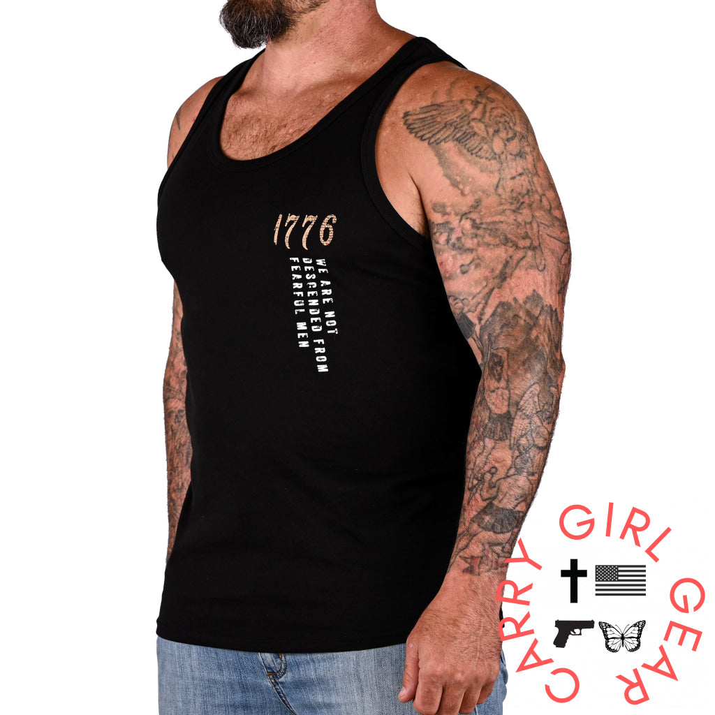 Men’s We Are Not Descended From Fearful Men Patriotic Tank Top