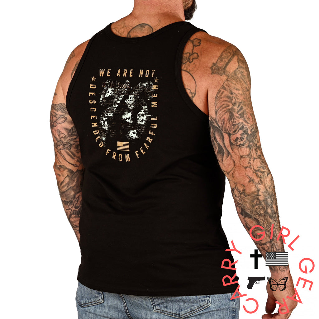 Men’s We Are Not Descended From Fearful Men Patriotic Tank Top