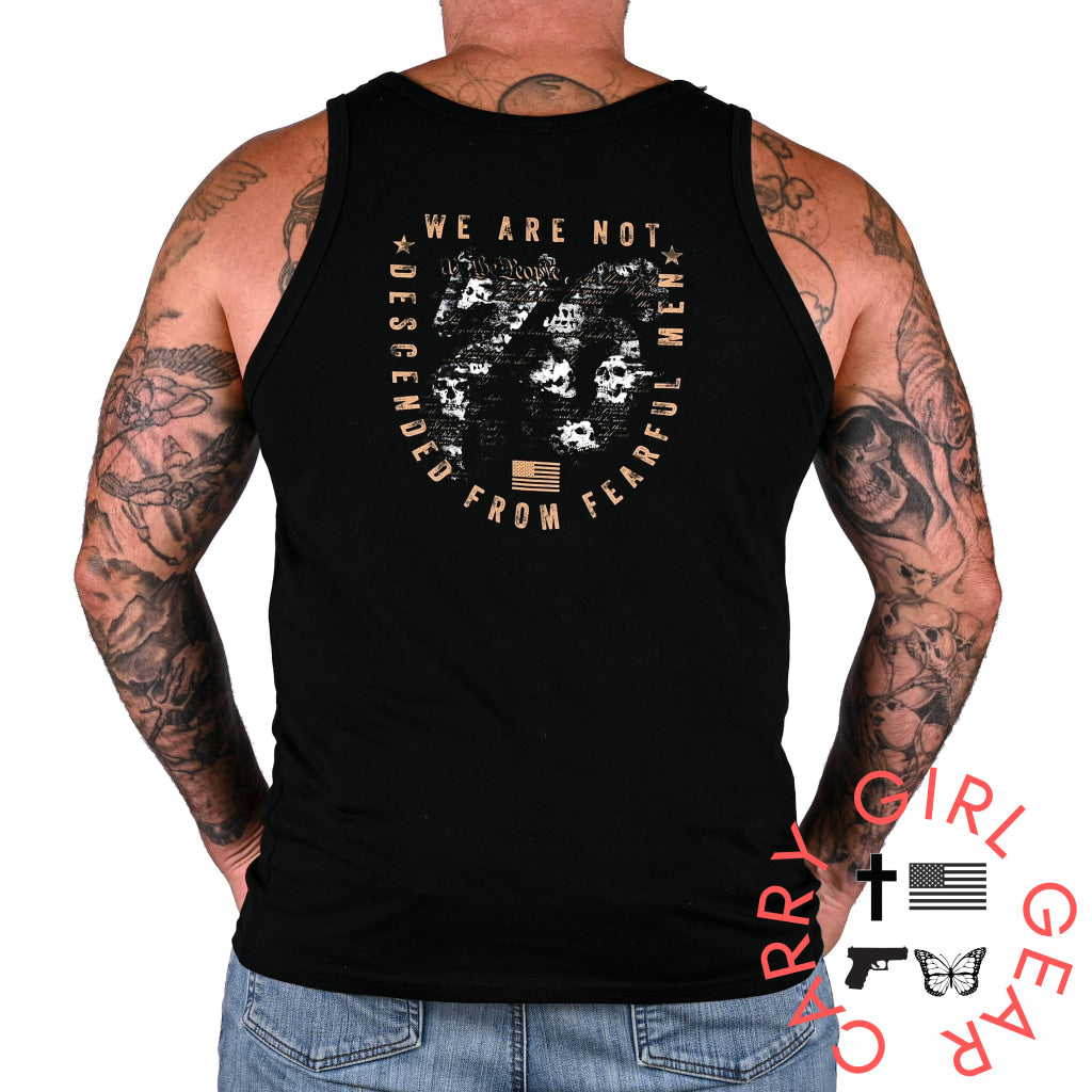 Men’s We Are Not Descended From Fearful Men Patriotic Tank Top