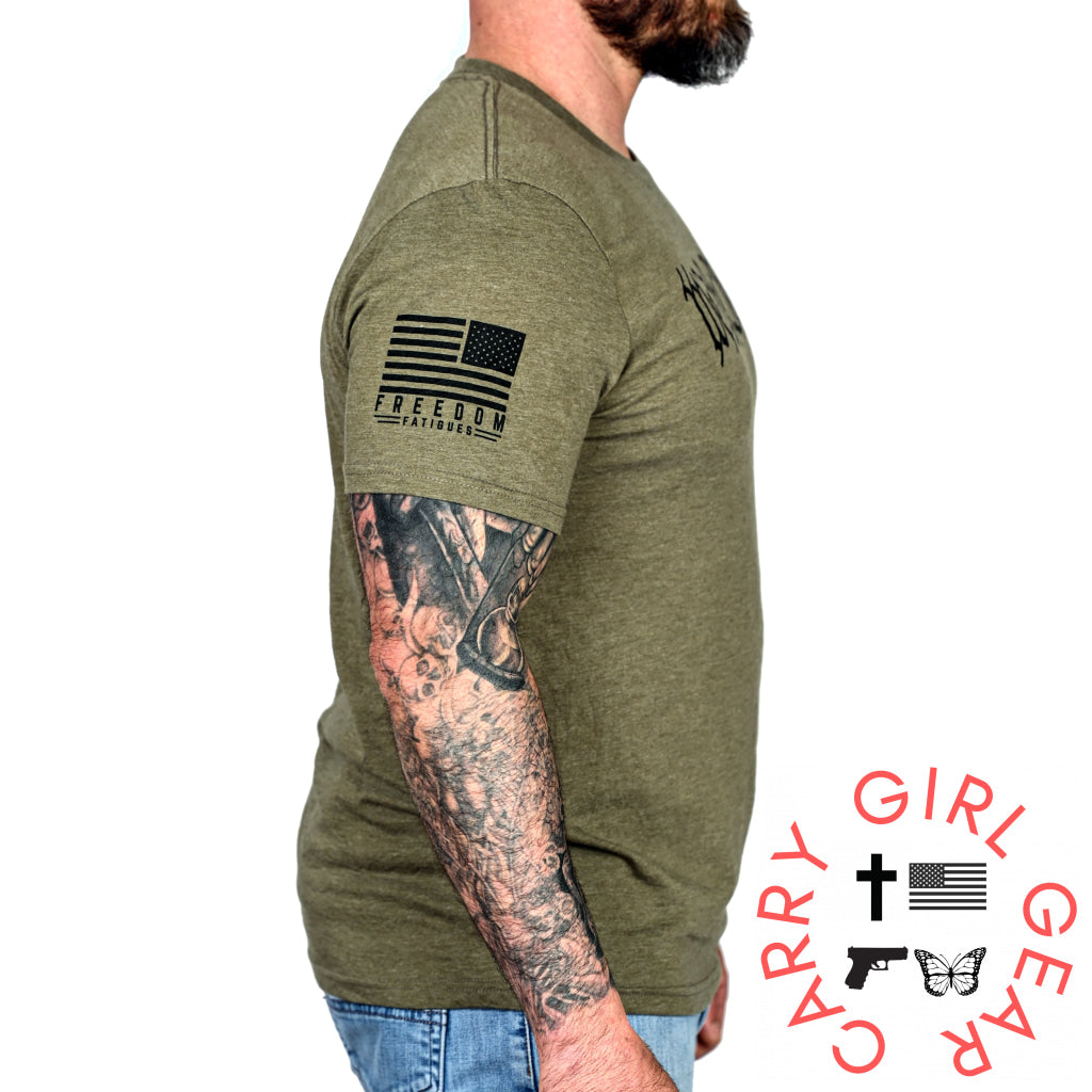 Men’s We The People Military Green Patriotic T-Shirt T-Shirt