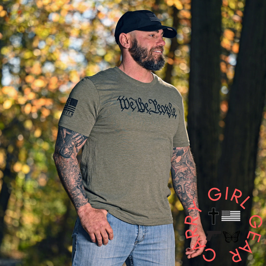 Men’s We The People Military Green Patriotic T-Shirt T-Shirt