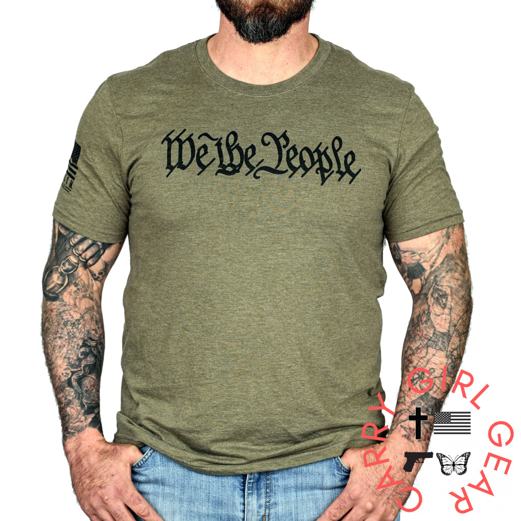 Men’s We The People Military Green Patriotic T-Shirt T-Shirt