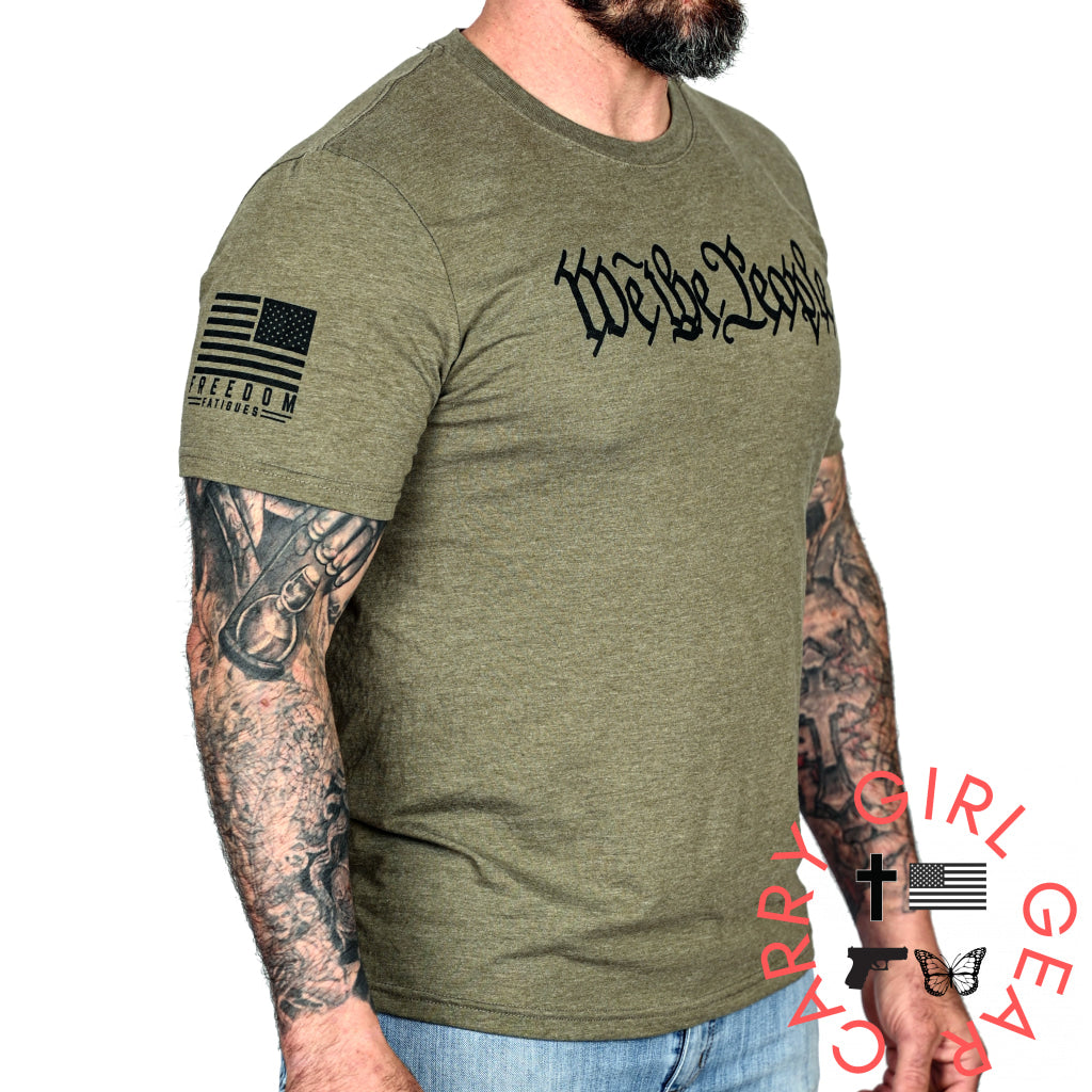 Men’s We The People Military Green Patriotic T-Shirt T-Shirt