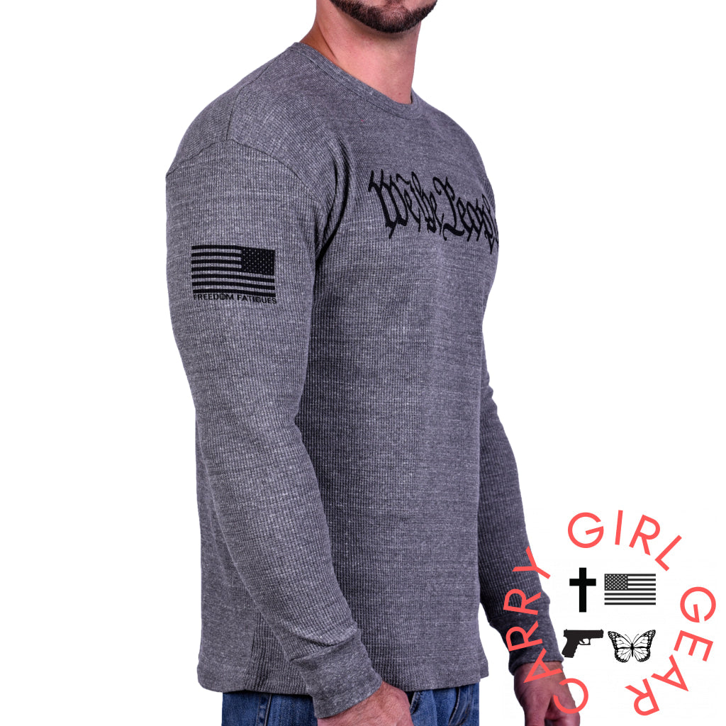 Men’s ’We The People’ Patriotic Long Sleeve Thermal T-Shirt