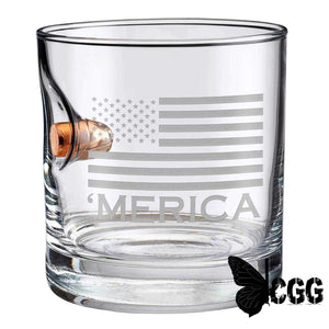 ’Merica Rocks Glass - 11Oz 0.45Acp / No Handmade