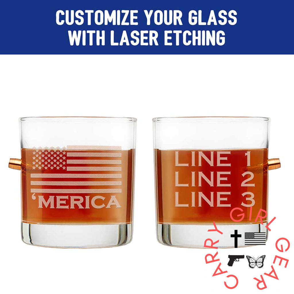 ’Merica Rocks Glass - 11Oz Handmade