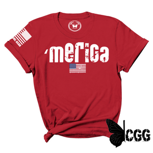 Merica Tee Xs / Red Unisex Cut Cgg Perfect Tee