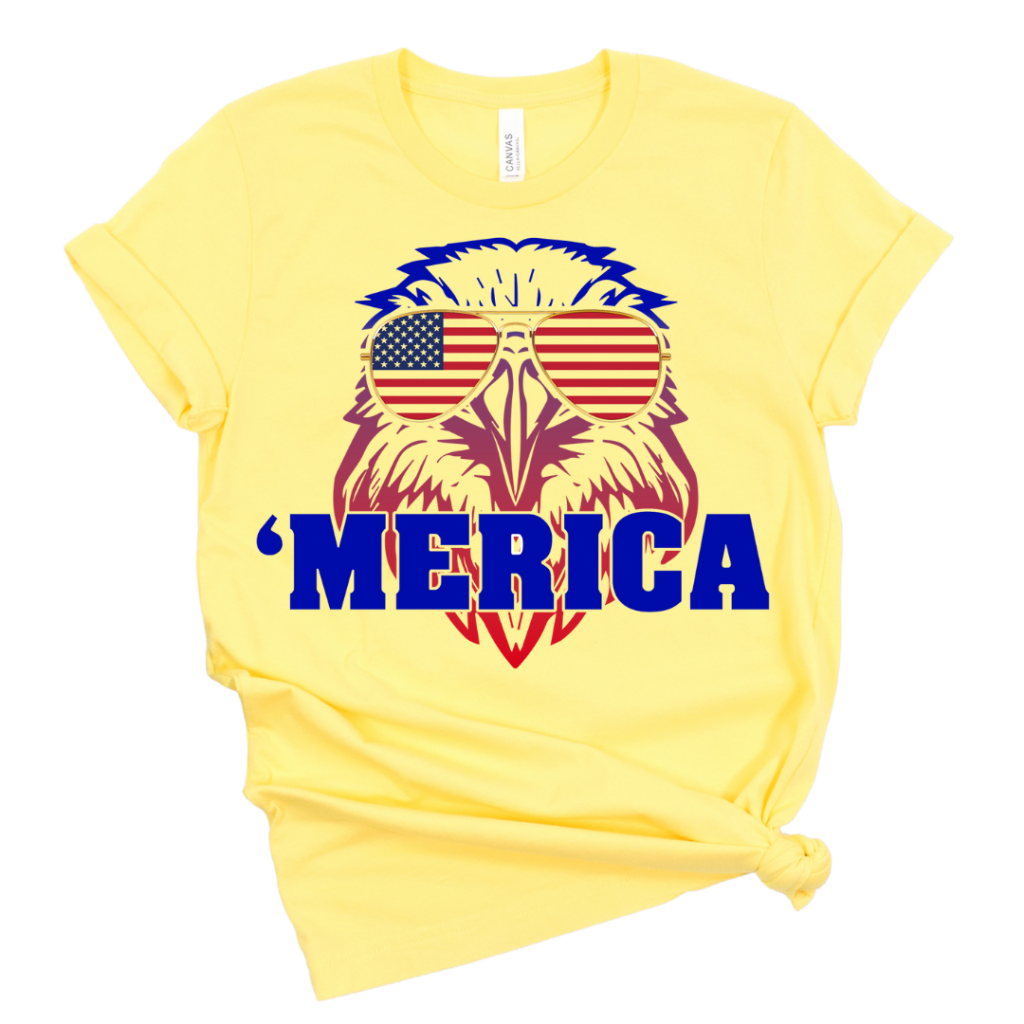 ’MERICA TEE Yellow / XS T-Shirts
