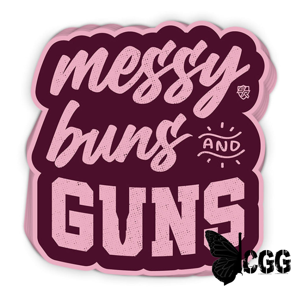 Messy Buns And Guns Decals