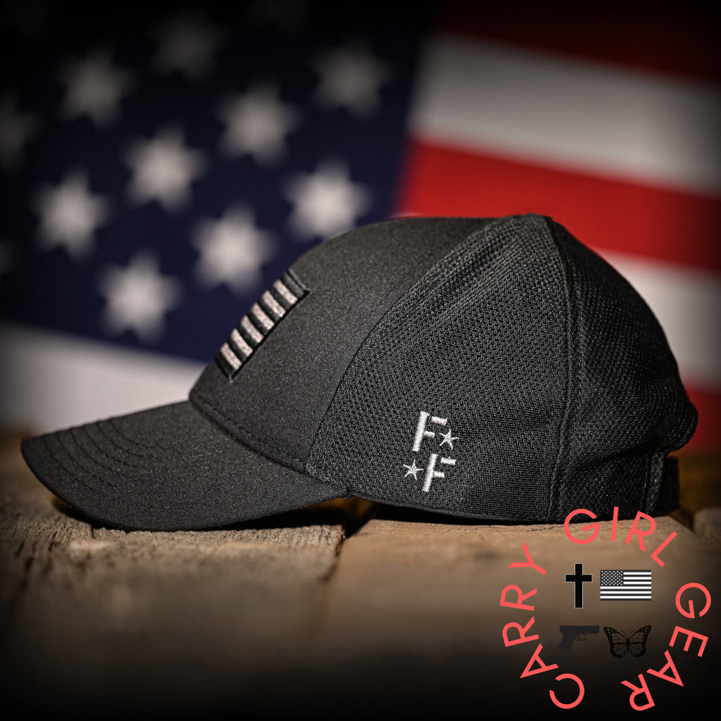 Midnight Black American Flag Ball Cap Hats