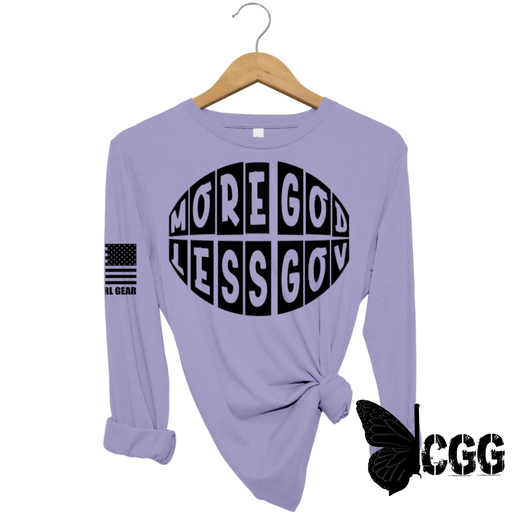 More God Less Gov Long Sleeve Lavender / Xs