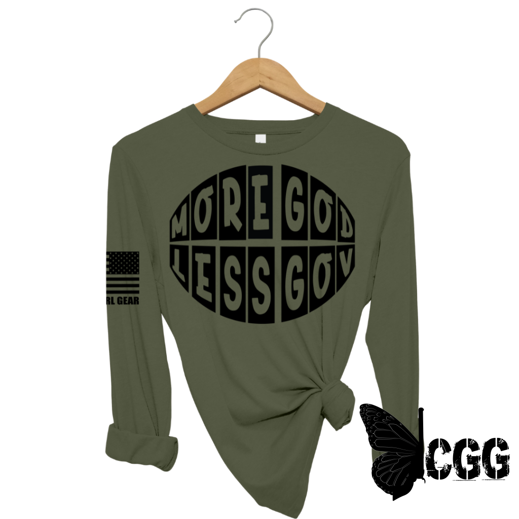 More God Less Gov Long Sleeve Olive / Xs