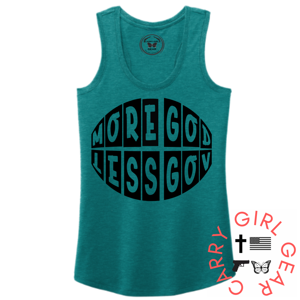 More God Less Gov Tank Top Xs / Teal Tank Top