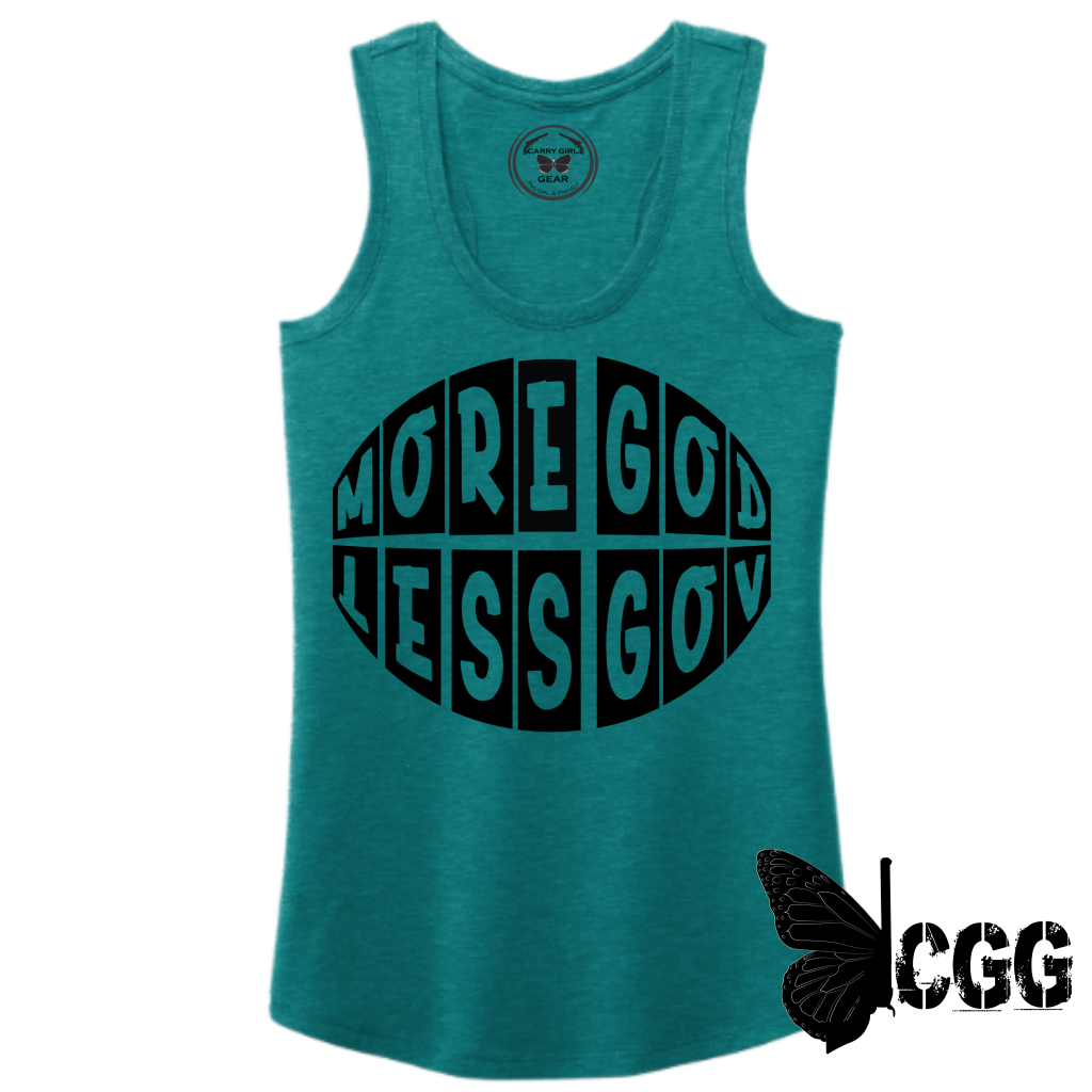 More God Less Gov Tank Top Xs / Teal Tank Top