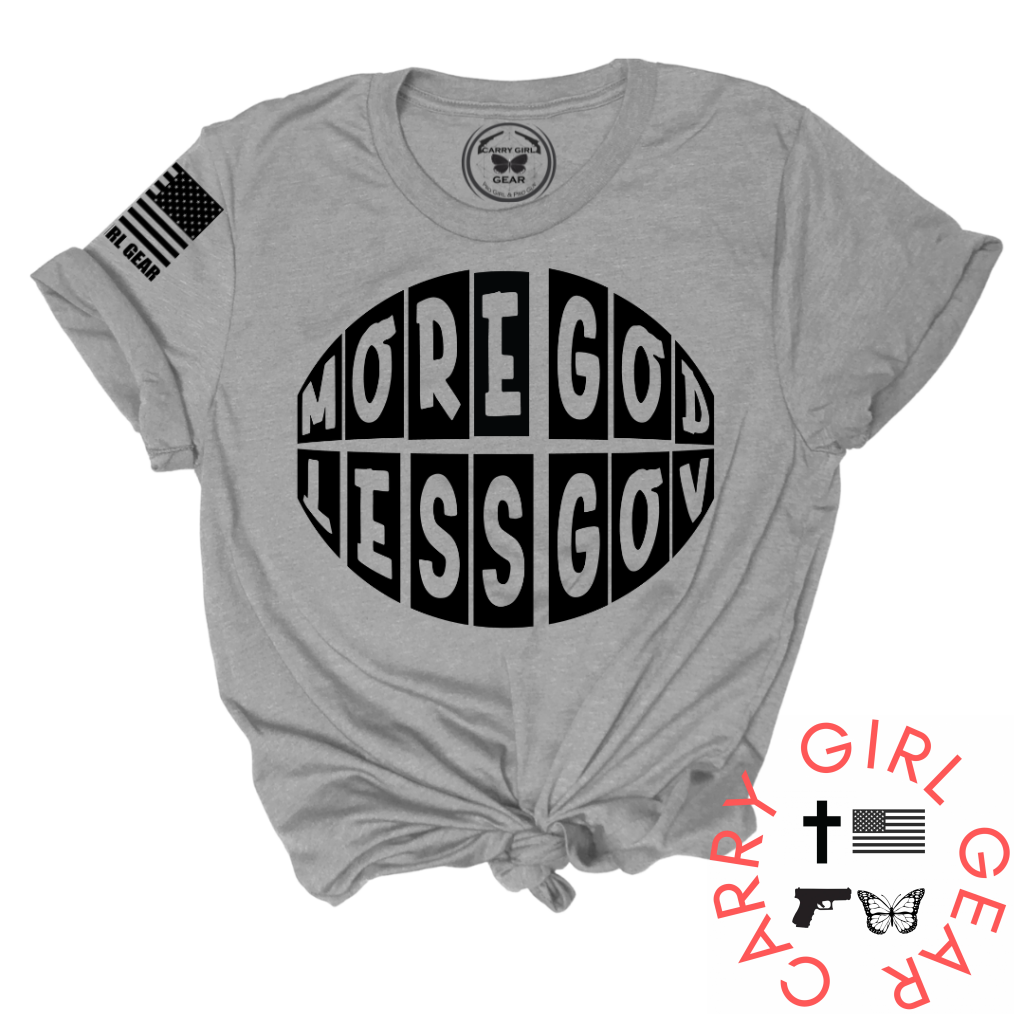 More God Less Gov Tee Xs / Steel Unisex Cut Cgg Perfect Tee